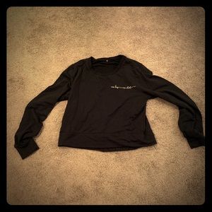 Calia by Carrie Underwood Black Crop Sweater